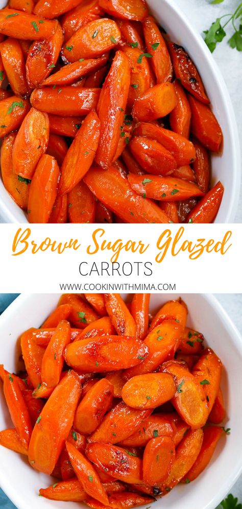 Side Dishes For Steak, Brown Sugar Glazed Carrots, Steak Sides, Glazed Carrots Recipe, Steak Side Dishes, Side Dishes For Chicken, Carrots Recipe, Roasted Root Vegetables, Glazed Carrots