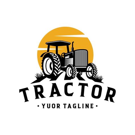 Tractor Farm Logo Vector Template Farm Logos, Tractor Logo, Outdoor Logos, Dslr Background, Farm Logo, Dslr Background Images, Vector Template, Farm Tractor, Name Logo