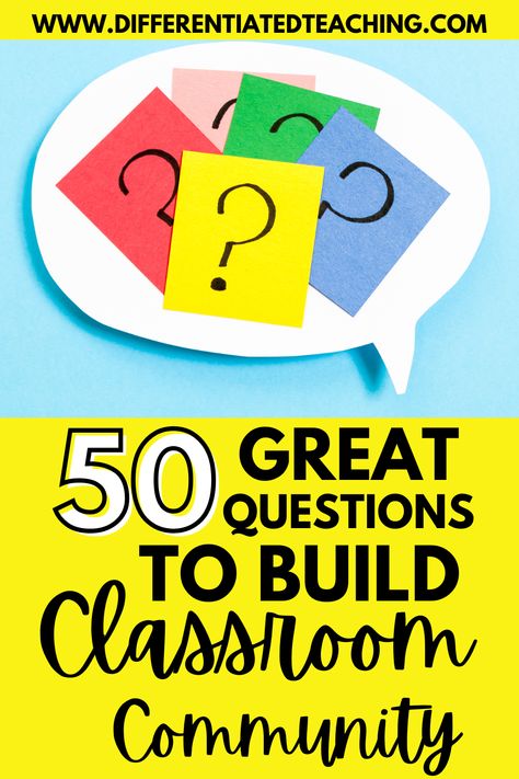 Elevate student engagement with our list of over 50 conversation starters. Designed for morning meetings or circle time, these questions encourage students to talk, connect, and understand each other better. Jumpstart meaningful dialogues in your classroom today!

#ConversationStarters #StudentEngagement #ClassroomDialogue #TeachingTools #HomeschoolIdeas #EducationalActivities #ClassroomTalk Build Relationships With Students, Classroom Community Building Activities, Teacher And Student Relationship, Conversation Starters For Kids, Community Building Activities, Inclusive Classroom, Building Classroom Community, Morning Meetings, Inclusive Education