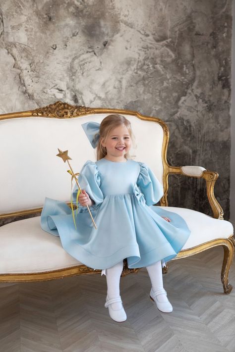 Girls Couture Dresses, Couture Bridesmaid Dresses, Blue Princess Dress, Flower Girl Dresses Blue, Puffy Dresses, Light Blue Dress, Girls Blue Dress, Girls Couture, Birthday Girl Dress