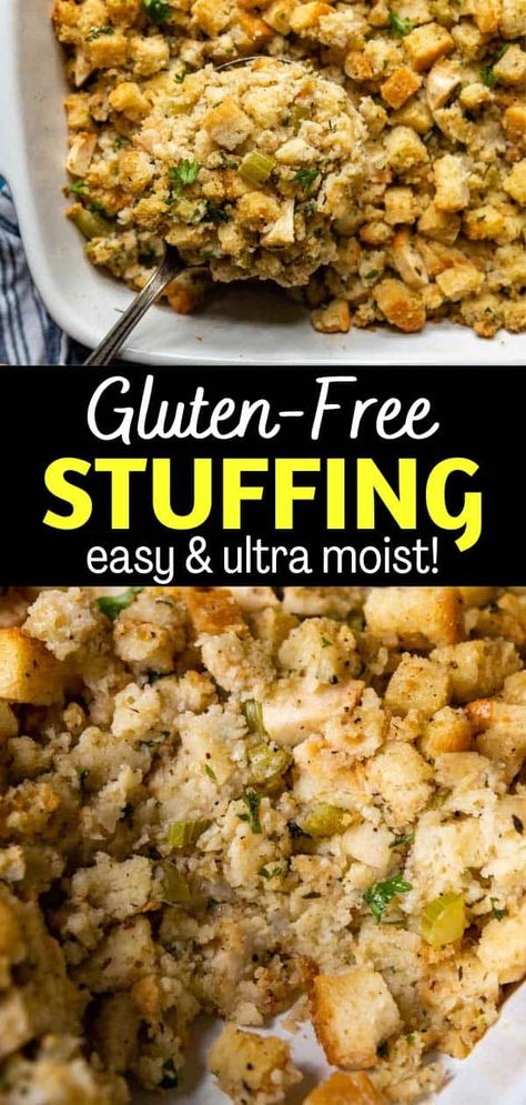 Gluten Free Stuffing Recipes, Gluten Free Dressing, Dairy Free Thanksgiving, Gluten Free Holiday Recipes, Gluten Free Thanksgiving Recipes, Gluten Free Stuffing, Gluten Free Holiday, Gluten Free Sides, Gluten Free Thanksgiving