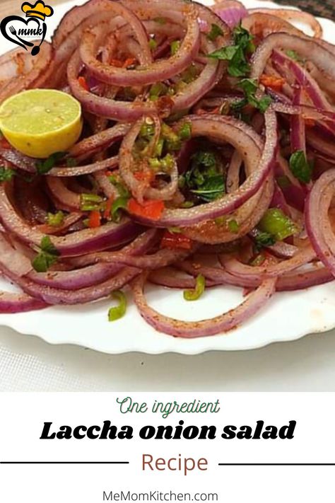 Veg Recipes Of India, 5 Minute Meals, Mutton Recipes, Onion Salad, Pakistani Food, Onion Recipes, Salad Dressings, Veg Recipes, Indian Dishes