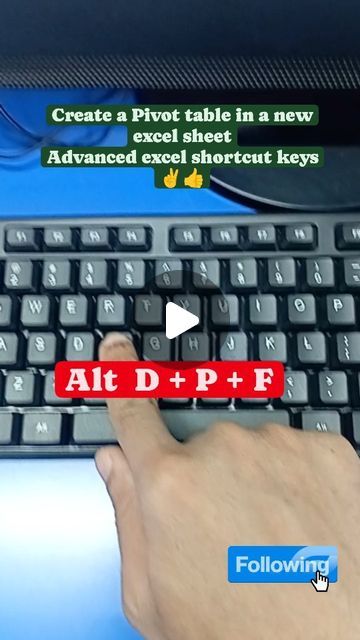 Mishra on Instagram: "Excel shortcut keys | Create a pivot table in a new excel sheet with shortcut keys | Excel tips and tricks |
For more information about Ms. Excel shortcut tips and tricks, shortcut keys follow this page and also do like-share videos. 
Thanks
#excel #exceltips #exceltricks #excelshortcutkeys #msexcel #msoffice #trending #tech #trendingreels #tricks #tutorial #tips #reelsinstagram #reelsgood #reels #computer #excelhacks #excelformulas #msexceltraining" Excel Shortcut Keys, Excel Shortcut, Excel Tips And Tricks, Excel Sheet, Excel Formulas, Excel Hacks, Pivot Table, Shortcut Keys, Excel Shortcuts