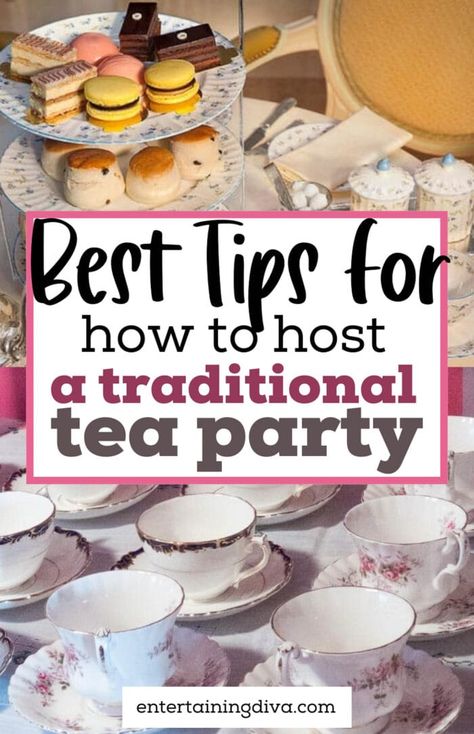 Serve an easy afternoon tea with these simple, traditional ways on how to host a tea party! From tea (of course), food ideas to decorations - you'll learn how to make this event unforgettable! Easy Tea Time Recipes, Traditional Tea Party, Host A Tea Party, Scones And Clotted Cream, Tea Party Ideas, Books And Tea, Scone Recipes, Tea Love, Making Iced Tea