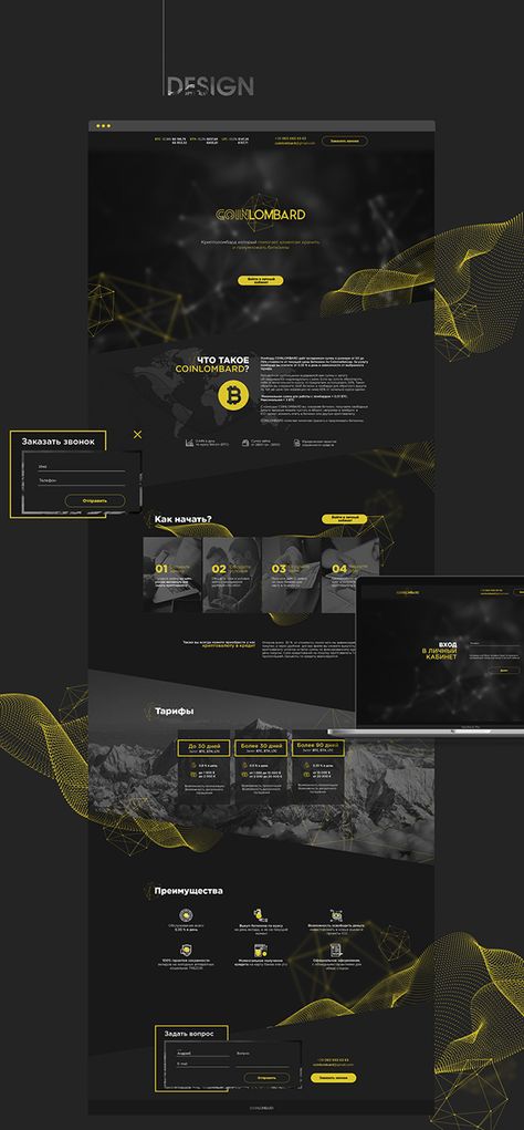 Gold Black Website Design, Behance Website Design, Minimal Web Design Landing Pages, Black Website Design Inspiration, Black And Gold Website Design, Black And Gold Website, Lending Design, Gold Website Design, Gold Web Design