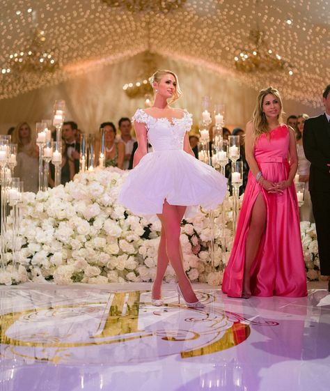 The wedding of Paris Hilton and Carter Reum, Bel Air, Los Angeles, California, USA - 11 Nov 202 Paris Hilton Wedding Dress, Paris Hilton Wedding, Hilton Wedding, Tall Crown, Wedding Dress Outfit, Celebrity Wedding Dresses, Ball Skirt, Nicky Hilton, Celebrity Wedding