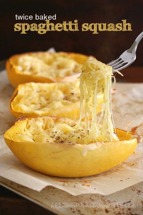 Twice Baked Spaghetti Squash - All Day I Dream About Food Gluten Free Recipes Uk, Twice Baked Spaghetti Squash, Twice Baked Spaghetti, Low Calorie Spaghetti, Garlic Spaghetti Squash, Keto Spaghetti Squash, Baked Spaghetti Squash Recipes, Keto Spaghetti, Low Carb Gluten Free Recipes