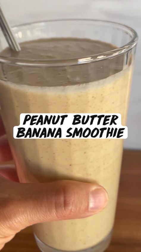 Pin on Healthy Snacks Peanut Butter Banana Smoothie, Fruit Smoothie Recipes Healthy, Easy Healthy Smoothies, Smoothie Recipes Healthy Breakfast, Smoothie Drink Recipes, Refreshing Drinks Recipes, Healthy Drinks Smoothies, Easy Smoothie Recipes, Fruit Carving