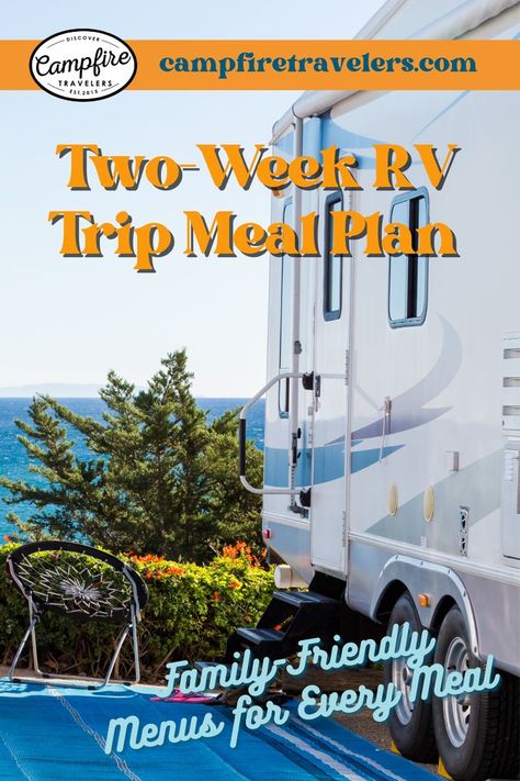 Rv Food Ideas, Simple Dinners, Camping Menu, Easy Breakfast Ideas, Road Trip Food, Cabin Trip, Yellowstone Trip, Rv Trip, Travel Trailer Camping