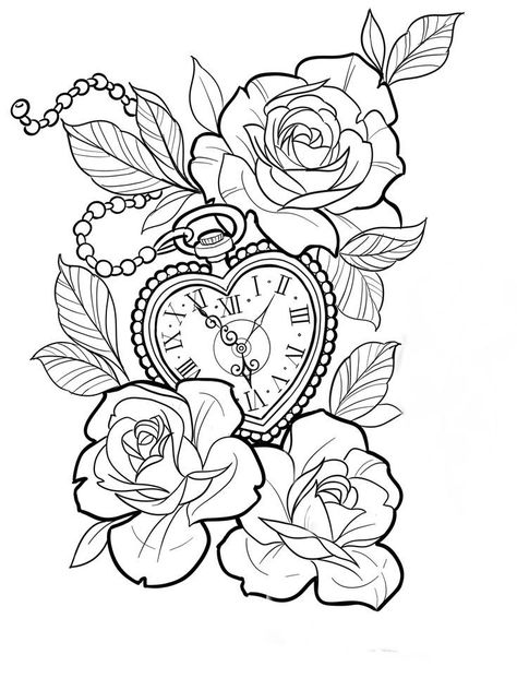 Tattoos Line Work, Tattoo Outline Drawing Stencil Ideas, Tatoo Dog, Half Sleeve Tattoos, Tattoo Outline Drawing, Love Coloring Pages, Coloring Art, Sketch Tattoo, Sketch Tattoo Design