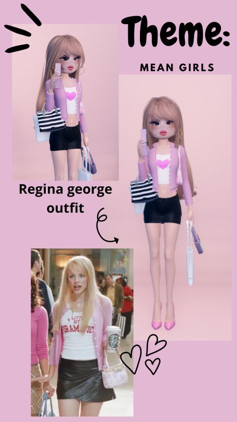 #dresstoimpress #sims4dresstoimpress #dress #sims4 #roblox Dress To Impress Theme Mean Girl Karen, Regina George Outfit Dress To Impress, Tokio Hotel Outfit Ideas, Drag Dress To Impress Outfit, Regina George Dress To Impress, Mean Girls Regina George Outfits, Dress To Impress Mean Girl Theme, All Themes In Dress To Impress, Dress To Impress Doll Theme