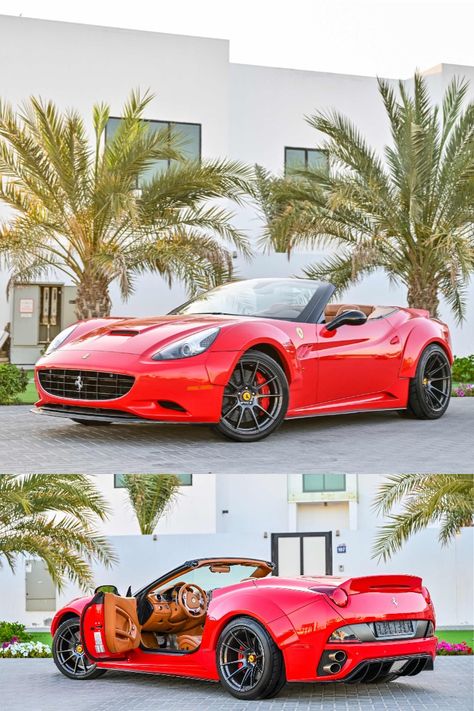 Dubai Luxury Cars, Ferrari Convertible, Cars Dubai, Ferrari California T, Luxury Cars For Sale, Ferrari 812 Superfast, Red Ferrari, Dubai Cars, Ferrari 360