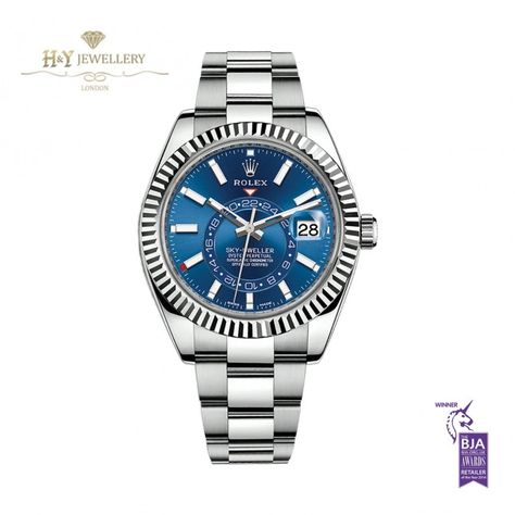 Rolex Sky-Dweller Steel and White Gold - ref 326934 Sky Dweller, Breitling Chronomat, Rolex Men, Rolex Watch, Rolex Oyster Perpetual, Waterproof Watch, Rolex Oyster, Mens Luxury, Luxury Watches For Men