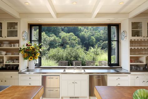 Large Kitchen Window Over Sink, Kitchen Windows Above Sink Ideas, Kitchen Window Over Sink Ideas, Kitchen Windows Above Sink, Big Kitchen Window, Modern Kitchen Window, Window Over Sink, Large Kitchen Sinks, Kitchen Sink Window