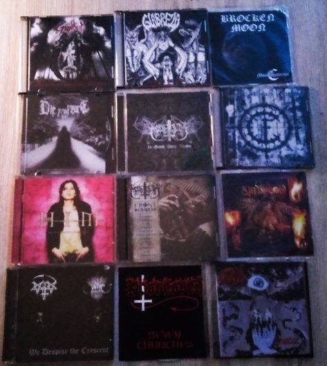 Gosia Core, Blackmetal Aesthetic, Ville Valo, Gothic Metal, Skibidi Toilet, Music Cds, Thrift Finds, Him Band, Cd Player