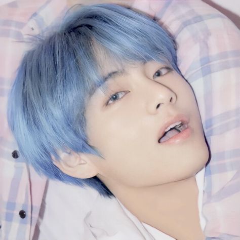 taehyung lq icon blue hair