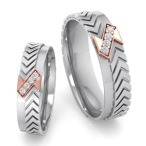 Platinum & Rose Gold fusion rings studded with Diamonds 
Platinum Couple rings Mens Platinum Ring, Fusion Rings, Platinum Rings For Men, Platinum Couple Rings, Platinum Love Bands, Fusion Ring, Couple Bands, Platinum Rings, Bracelet Minimal