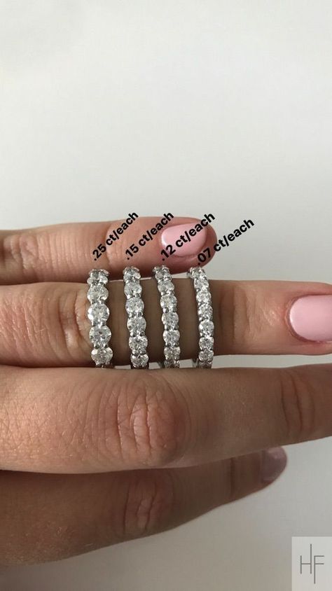 Image result for diamond eternity band ct sizes chart Diamond Eternity Rings, Custom Diamond Jewelry, Clean Gold Jewelry, Future Engagement Rings, Wedding Ring Sizes, Eternity Rings, Custom Wedding Rings, Eternity Ring Diamond, Diamond Rings Bands