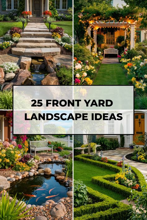 25 beautifully landscaped front yards showcasing diverse design ideas. Florida Front Yard Landscaping, Florida Front Yard, Landscape Ideas Front Yard Curb Appeal, Texas Landscaping, Creative Landscaping, Front Yards Curb Appeal, Front Yard Landscape, Green Gardens, Florida Landscaping