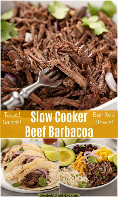 Shredded Beef Burritos, Slow Cooker Beef Barbacoa, Slow Cooker Burrito, Crockpot Shredded Beef, Beef Barbacoa Slow Cooker, Slow Cooker Shredded Beef, Beef Barbacoa, Shredded Beef Tacos, Slow Cooker Barbacoa