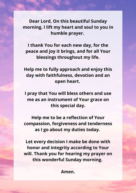 Morning Prayers To Start Your Day Women, Sunday Morning Prayer, Blessed Sunday Morning, Morning Gratitude Affirmation, Morning Scripture, Sunday Prayer, Morning Gratitude, Beautiful Good Night Quotes, Everyday Prayers