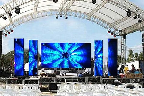 Outdoor Led Display Screen, Wedding Led Screen, Led Screen Stage Design, Led Stage Design, Tv Weddings, Led Stage, Outdoor Stage, Outdoor Screens, Event Stage