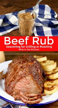 Easy Beef Rub recipe for grilling or roasting beef steaks, roasts, burgers and more. A simple combination of brown sugar and spices makes a delicious dry rub for meats.