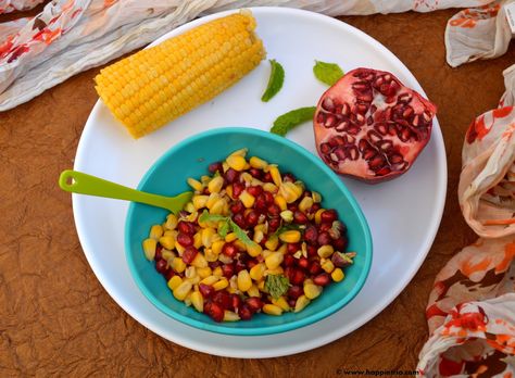 Sweet Corn pomegranate Salad Corn And Pomegranate Salad, Sweetcorn Salad, Sweet Corn Salad, Colorful Salad, Pomegranate Salad, Colorful Salads, Live Love Laugh, Corn Salad, Corn Salads