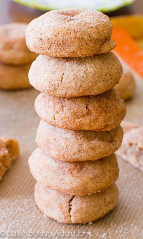 Sauce Pan Cookies, Thick Snickerdoodles, Work Treats, Vegan Snickerdoodles, Best Snickerdoodle Cookies, Snickerdoodle Cookies Easy, Santa Snacks, Cinnamon Sugar Cookies, Snickerdoodle Cookie