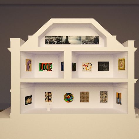 Architect's rendering of the 2021 Model Art Gallery. Courtesy of Wright & Wright Architects. Mini Art Gallery Drawing, Tiny Art Gallery, Art Gallery Drawing, Mini Art Gallery, Rachel Whiteread, Gallery Drawing, Artemisia Gentileschi, House Gallery, Getty Museum