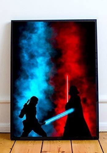 Starwars Canvas Painting, Star Wars Canvas Painting, Star Wars Art Painting, Star Wars Art Drawings, Star Wars Lightsaber, Star Wars Wall Art, Star Wars Painting, Wal Art, Art Merchandise