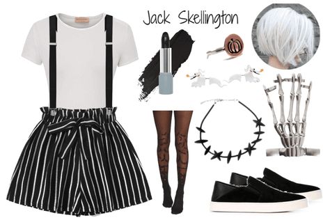 Jack Skellington - Disney Bound outfit ideas | Sally Outfit Ideas, Nightmare Before Christmas Inspired Outfits, Jack Skellington Inspired Outfit, Disney Villain Disneybound, Nightmare Before Christmas Disneybound, Disney Bounding Halloween, Jack Skellington Costume Women, Jack Skellington Disneybound, Disney Bound Villains