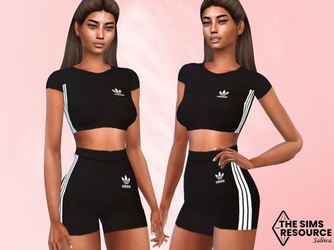 Saliwa's Fitness Full Outfit Sims 4 Gym, Pelo Sims, Working Out Outfits, Sims 4 Body Mods, Sims 4 Dresses, Body Outfit, Sims4 Clothes, Gym Clothes Women, Sims4 Cc