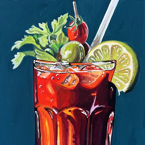 Alcohol Painting, Ice Cream Art, New Orleans Art, Painted Patio, Cream Art, Painting Gouache, Paint Nite, Window Screen, Daily Painting