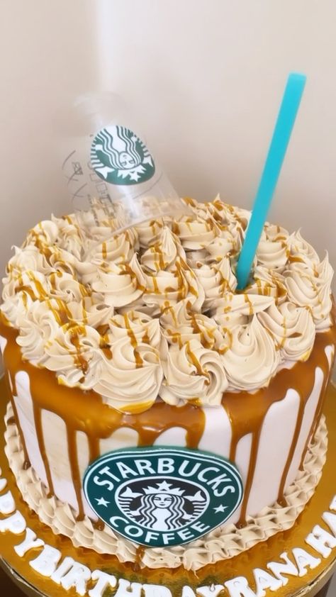 soukies_bakery on Instagram: Show love to Frappuccino Starbucks extraordinary caramel Cake 🌟😋 @starbucks @soukies_bakery #followforfollowback #frappuccino #caramel… Starbucks Bday Cake, Starbucks Birthday Cake, Carmel Frappe, Bday Plans, Starbucks Party, Frappuccino Starbucks, Starbucks Cake, Starbucks Birthday, 20th Bday