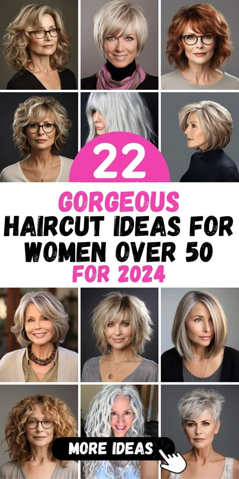 Make a statement in 2024 with our captivating selection of 22 haircut ideas for women over 50. Regardless of your hair type, whether fine or thick, we offer a diverse range of options to cater to your unique needs. Dive into the world of chic, short cuts that exude confidence, classic bobs that symbolize timeless beauty, and trendy layered looks that redefine elegance. Choose a haircut that reflects your individuality, enhances your natural beauty, and boosts your self-assured aura.