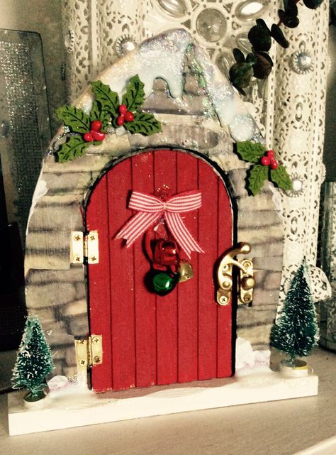 Elf Door Diy, Elf Shelf Arrival, Elf On The Shelf Door, Kindness Elves, Elf On The Shelf Arrival, Shelf Door, Thanksgiving Aesthetic, Planters Indoor, Elf Shelf