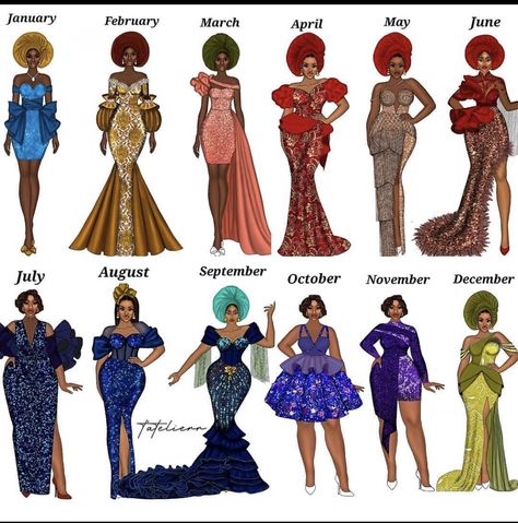 Based On Your Birth Month, Nigerian Lace Styles, African Prom Dresses, African Print Clothing, African Inspired Clothing, African Print Dress Designs, Prom Girl Dresses, African Fashion Traditional, African Fashion Modern