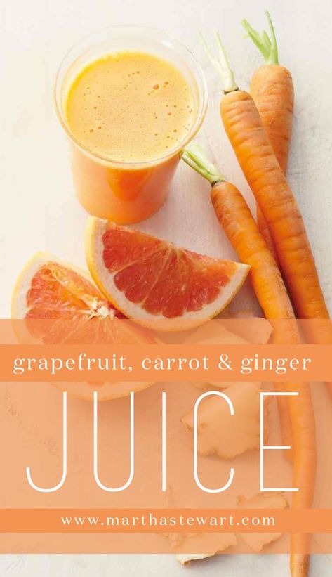 Grapefruit, Carrot, and Ginger Juice Jus Anggur, Carrot Ginger Juice, Jeruk Bali, Grapefruit Recipes, Banana Apple Smoothie, Juice Cleanse Recipes, Juicy Juice, Detox Juice Recipes, Lemon Drink