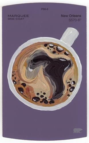 Coffee Art Reference, Paint Swatch Painting, Daily Routine Artwork, Coffee Gouache Painting, Coffee Cup Paintings, Coffee Aesthetic Painting, Coffee Cup Art Illustration, Acrylic On Paper Artworks, Routine Artwork