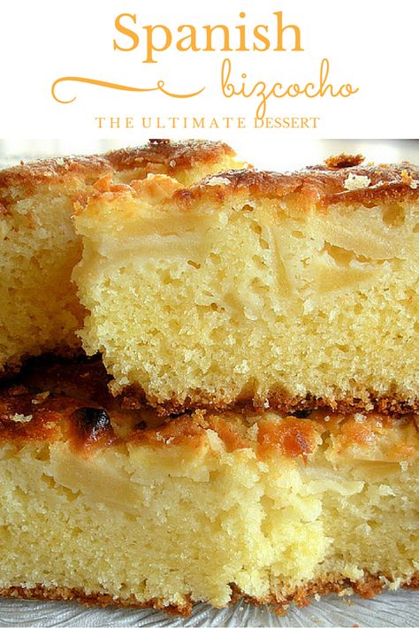 Bizcocho is a Spanish dessert with many  forms: it can be a biscuit, a cake or somewhere in the middle. The bizcocho we’re talking about today is a delicious sponge cake! http://madridfoodtour.com/common-spanish-desserts-in-madrid/ Desserts From Spain, Spanish Dessert Recipes, Easy Spanish Recipes, Spanish Desserts, International Desserts, Spain Food, Sponge Cake Recipes, Spanish Dishes, Köstliche Desserts