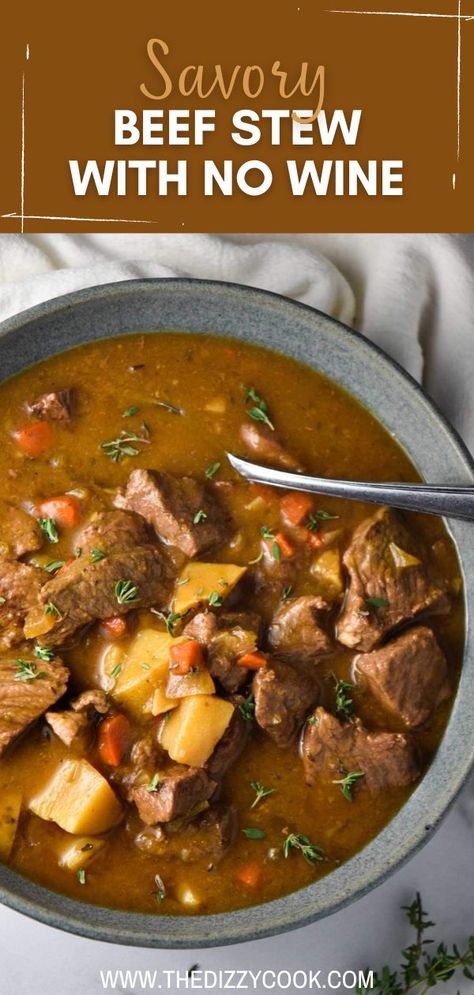 Beef Stew Without Wine, Quick Beef Stew, Savory Beef Stew, Gluten Free Beef Stew, Red Wine Beef Stew, Beef Stew Stove Top, Slow Cook Beef Stew, Homemade Beef Stew Recipes, Easy Beef Stew Recipe