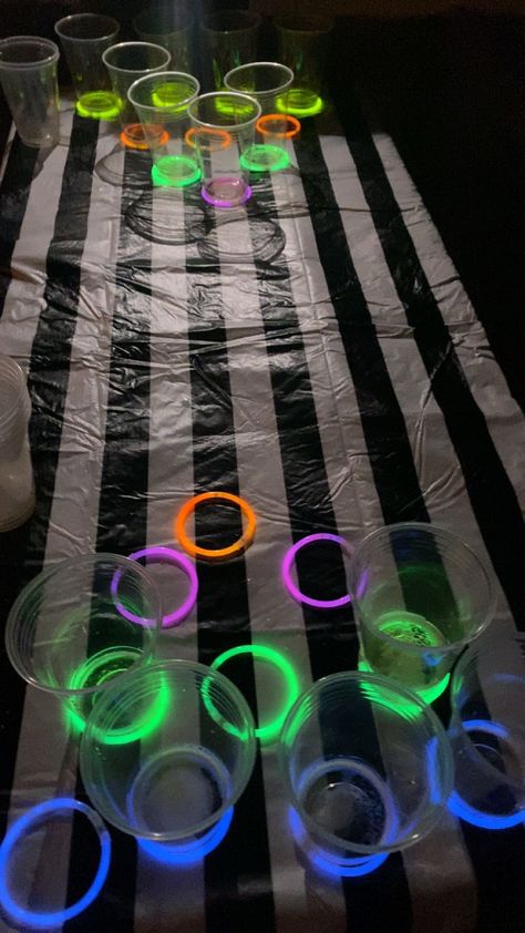 glow sticks, cup pong, beer pong, Dr. pepper, summer, 2023, summer activities, sleepover, friends, cousins, late night, party, music, things to do, bucketlist, aesthetic, basic, fun ideas, besties, Prom Activities Party Games, 30th Birthday Sleepover, Sweet 16 Aesthetic Party Ideas, Simple Party Ideas For Adults, 18th Birthday Party Activities, House Party Ideas For Adults Birthdays, 90s Activities, Fun Party Aesthetic, Rave Party Ideas