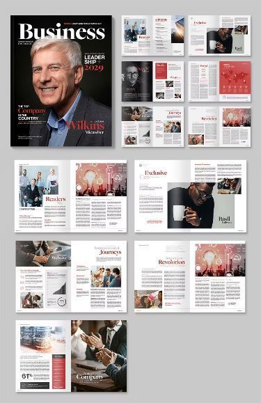 Business Magazine Template InDesign INDD Canva Presentation Template, Canva Presentation, Agency Portfolio, Corporate Finance, Branding Portfolio, Product Promotion, Business Magazine, Magazine Template, Company Profile