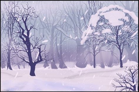 Anime Snowy Background, Gacha Winter Background, Snowy Forest Background, Snowing Aesthetic Wallpaper, Forest Cartoon, Snowy Background, Winter Drawings, Gacha Backgrounds, Background Cartoon