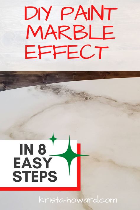 How To Paint Faux Marble On Tile, Diy Marble Paint, Faux Marble Countertop Diy, Painting Marble Effect, How To Paint Faux Marble, How To Paint Marble, How To Marble Paint, Chalk Paint Countertops Diy, How To Paint Marble Effect