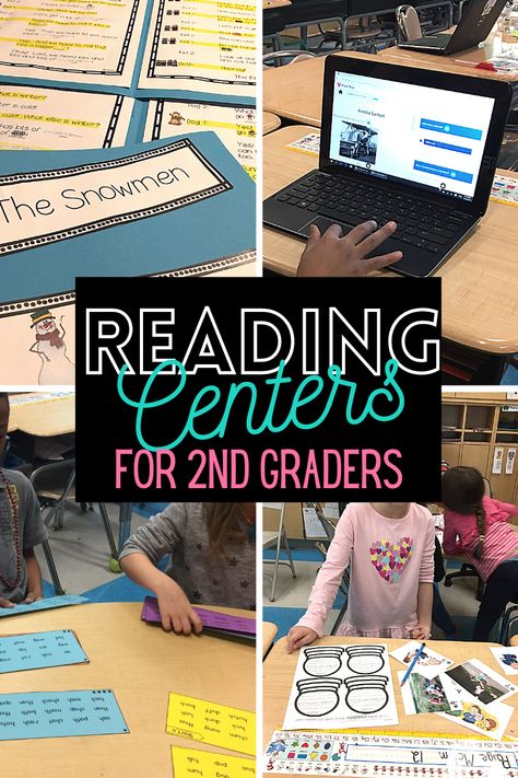 Facilitating Successful Reading Centers for 2nd Grade - Lessons By The Lake 2nd Grade Reading Centers, 2nd Grade Comprehension, Reading Comprehension Centers, Centers For 2nd Grade, Second Grade Centers, Reading Group Activities, 2nd Grade Centers, Small Group Reading Activities, 2nd Grade Class