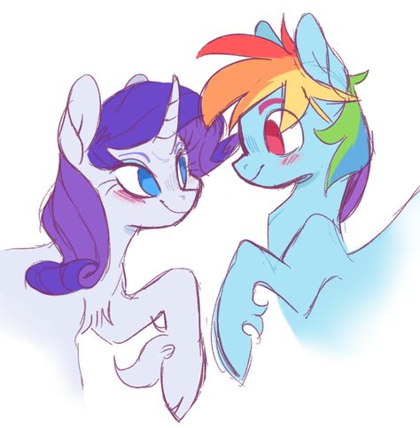 Raridash Fanart, Cloven Hooves, Mlp Ships, Looking At Each Other, Derpy Hooves, Pony Unicorn, My Lil Pony, Mlp Fan Art, Mlp Equestria Girls