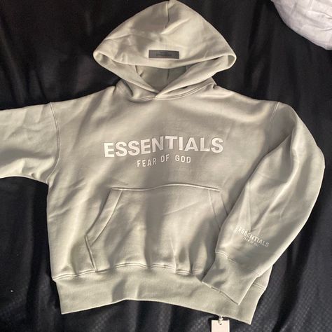 Fear Of God Hoodie Off Stockx, Brand New. Never Worn, Comes With Tags And Essentials Bag. Color- Seafoam Size- 6/7 In Kids Essentials Hoodie, Essential Hoodie, Hooded Sweatshirt Men, Fear Of God Essentials, Winter Hoodies, Fear Of God, Cotton Pullover, Fleece Sweatshirt, Colorful Hoodies