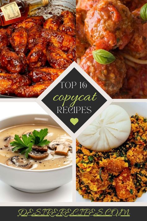 Copycat recipes are essentially culinary replicas of popular dishes from well-known restaurants, fast food chains, or packaged food products. These recipes aim to recreate the taste and presentation of these famous dishes, allowing food enthusiasts to enjoy their favorite meals at home. The term “copycat” refers to the act of imitating or replicating something, in this case, a recipe. Mr Food Recipes, Pressure Cooker Beef Stew, Steakhouse Recipes, Restaurant Recipes Famous, Cajun Chicken Pasta Recipes, Famous Dishes, Popular Dishes, Meals At Home, Food Chains